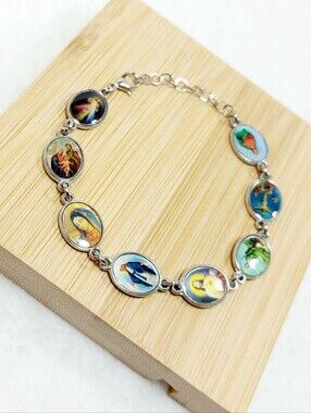 Multi-Saint Stainless Steel Bracelet